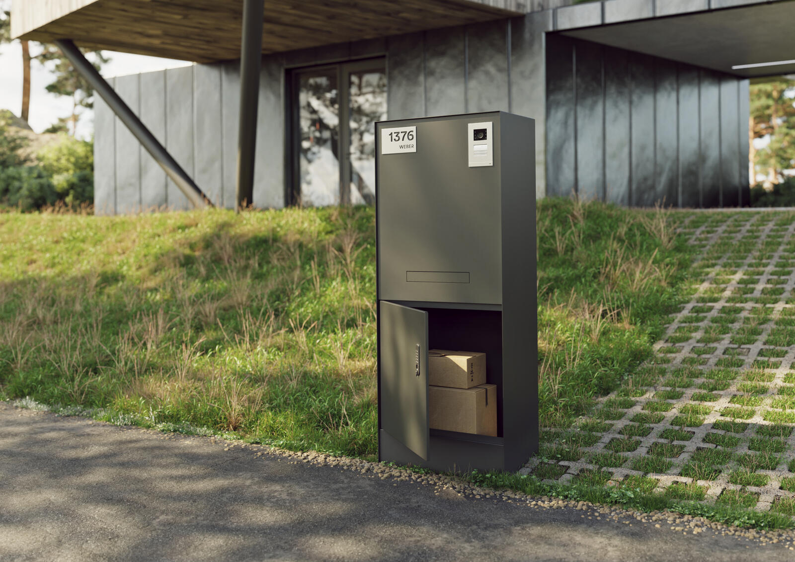 Full – parcel box with letterbox